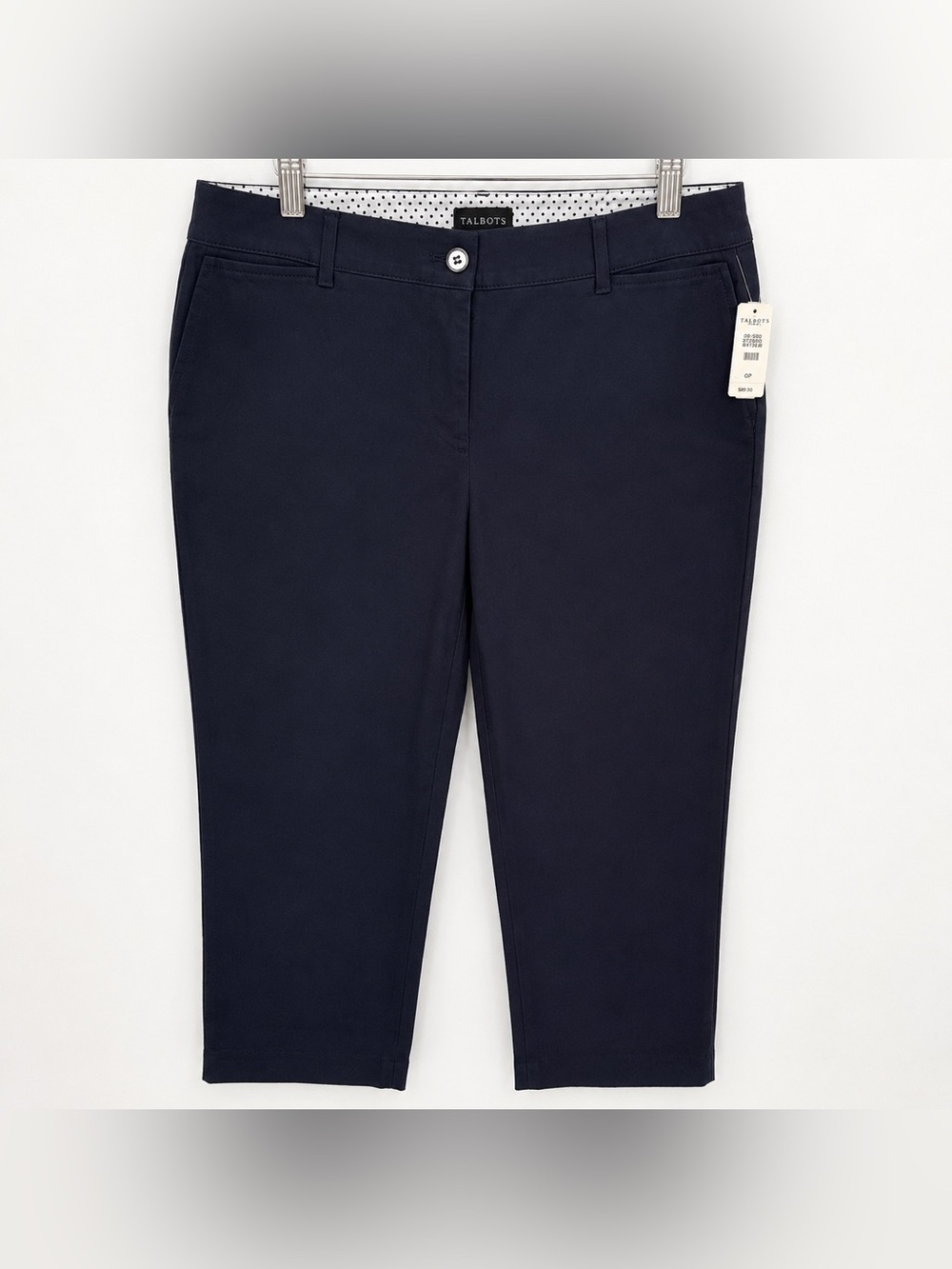 NWT Talbots Navy Cropped Straight-Leg Pants